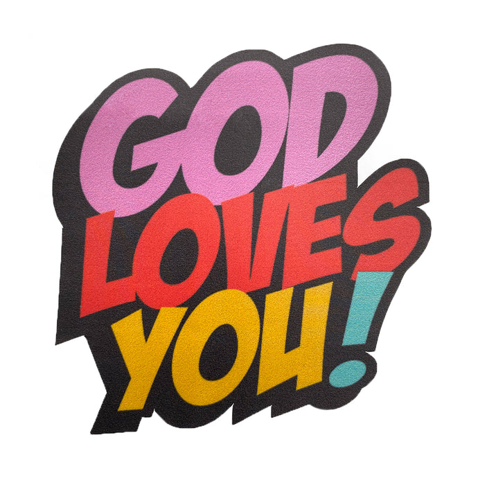 GOD LOVES YOU -Single mirror cling